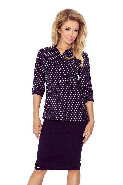 Bluza office, Morimia, albastru marin, XS