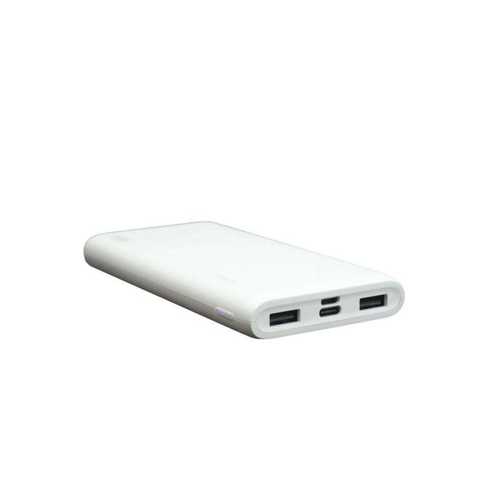 Baterie externa powerbank XO-PR120 cu 2 porturi USB pentru incarcare, 2 iesiri Type C + Micro, 10.000 mAh , Alb