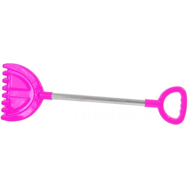 Grebla Malipen din plastic cu coada de aluminiu 60 cm, roz