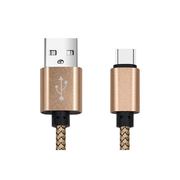 Cablu date si incarcare gold charge 2.0 A TYPE-C de 1 metru lungime