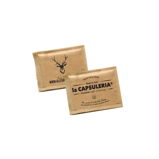 Set 100 de pliculete de zahar brun, LA CAPSULERIA