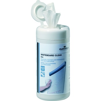 Servetele Durable cu dispenser pentru whiteboard 100/set Servetele Durable cu dispenser pentru whiteboard 100/set