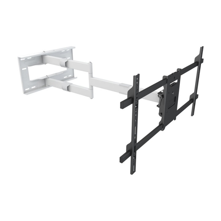 Стенна стойка за телевизор Multibrackets 6874, рамо с дълъг обхват 1010 мм, 42"-75", макс. 40 кг, бяло