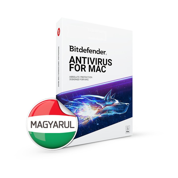 Bitdefender Antivirus for MAC 2021 magyar, 1 MAC 2 évre, új előfizetés