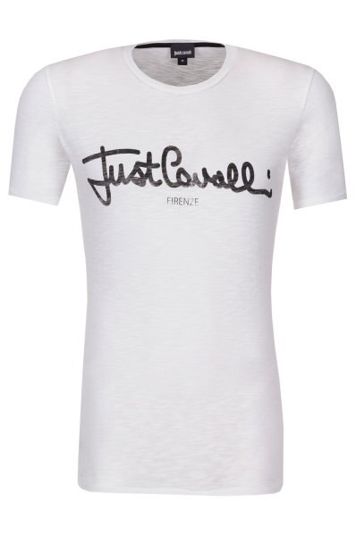 Tricou JUST CAVALLI Print Firenze, Alb