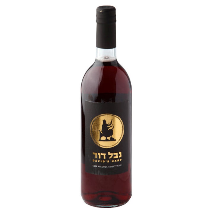 Vin Israel Rosu Dulce Davids Harp 4% alcool 750 ml