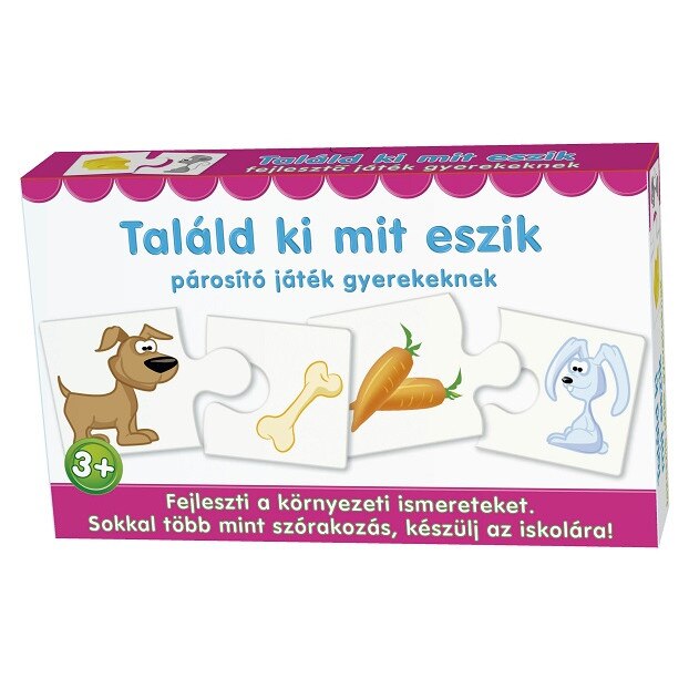 Joc educativ de asociere Ghici ce mananca