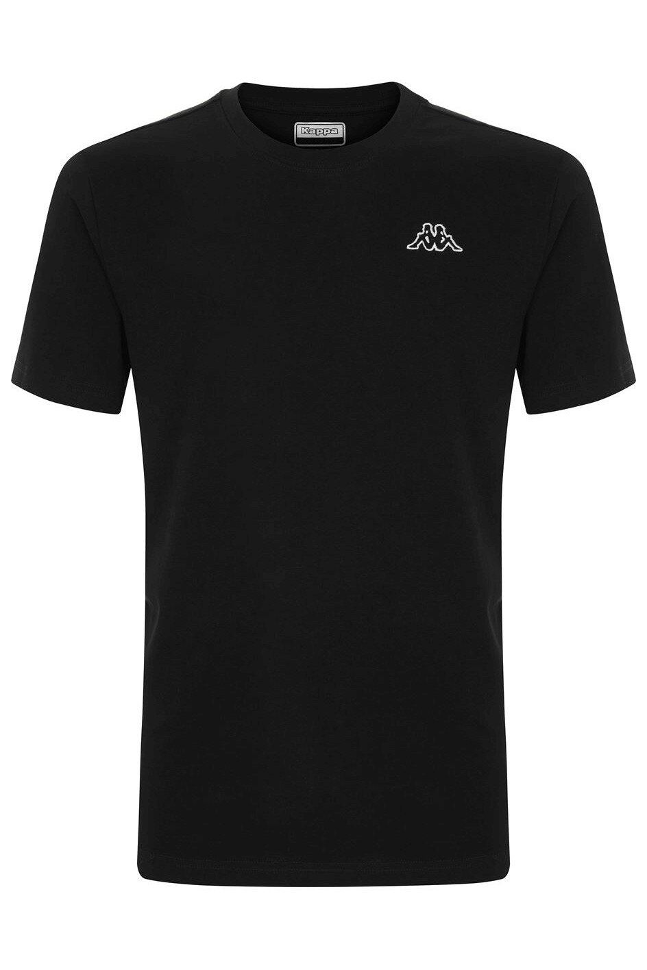 Tricou clasic din bumbac pentru barbati, Kappa, LOGO CAFERS SLIM, Negru