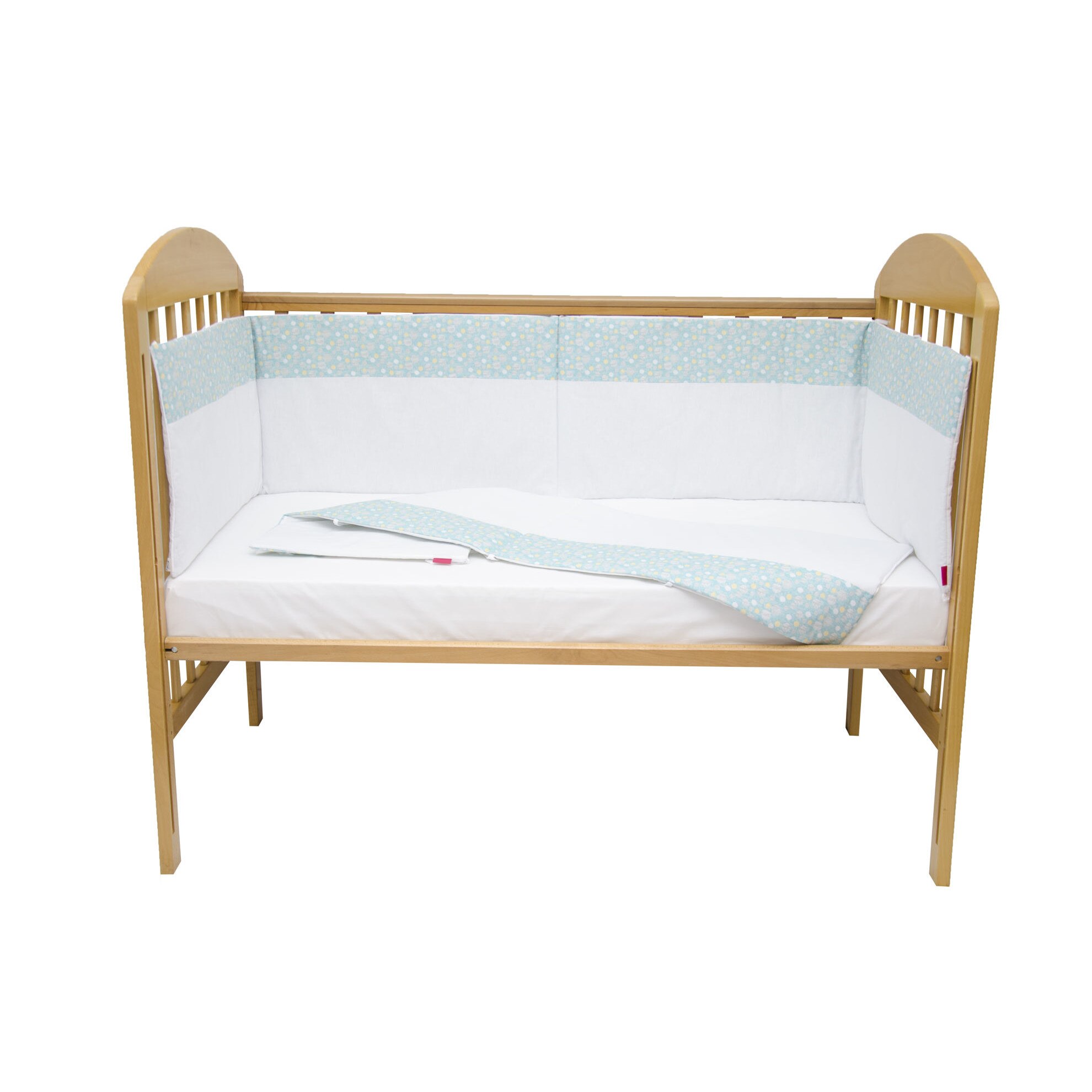 Set protectii patut bebelus Bubble Blue