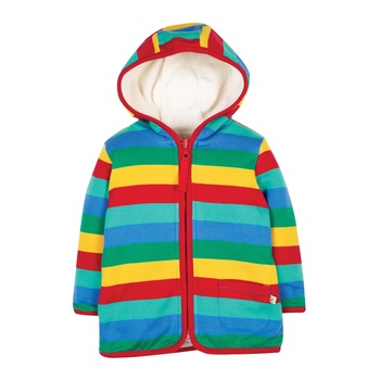 Geaca reversibila, curcubeul clasic, bumbac organic, multicolor, copii Geaca reversibila, curcubeul clasic, bumbac organic, multicolor, copii