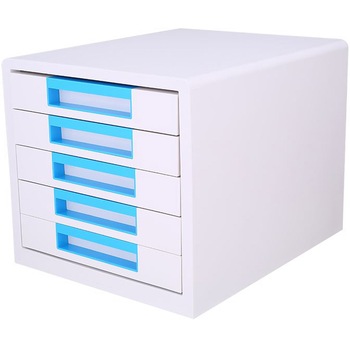 Cabinet Deli, 5 sertare, alb/bleu Cabinet Deli, 5 sertare, alb/bleu