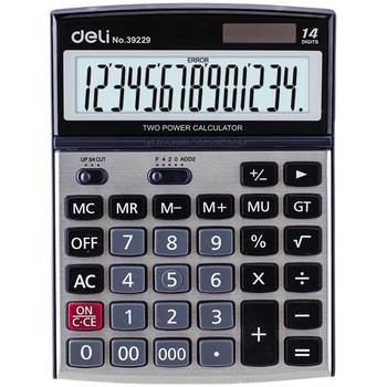 Calculator de birou Deli 39229, metal, 14 digiti Calculator de birou Deli 39229, metal, 14 digiti