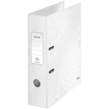 Biblioraft Leitz 180° WOW, carton laminat, A4, 8 cm, alb Biblioraft Leitz 180° WOW, carton laminat, A4, 8 cm, alb