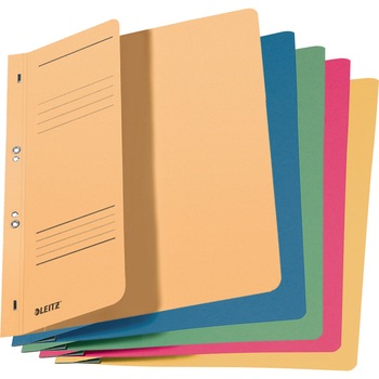 Set 5 dosare cu sina Leitz 1/2, carton, A4, cu capse, 170 coli, diverse culori Set 5 dosare cu sina Leitz 1/2, carton, A4, cu capse, 170 coli, diverse culori