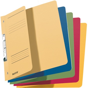 Set 5 dosare cu sina Leitz 1/2, carton, A4, incopciat, 170 coli, diverse culori Set 5 dosare cu sina Leitz 1/2, carton, A4, incopciat, 170 coli, diverse culori