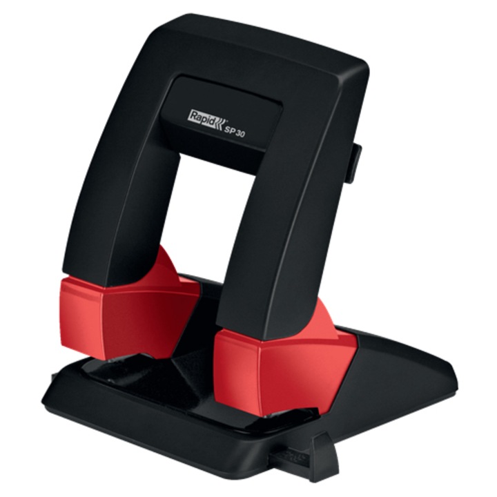 Perforator metalic Rapid Supreme SP30 PressLess, 30 coli, cutie, negru