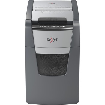 Distrugator documente automat REXEL OPTIMUM 150M, P5, micro-cut (particule), 150 coli, cos 44l, negru-gri Distrugator documente automat REXEL OPTIMUM 150M, P5, micro-cut (particule), 150 coli, cos 44l, negru-gri