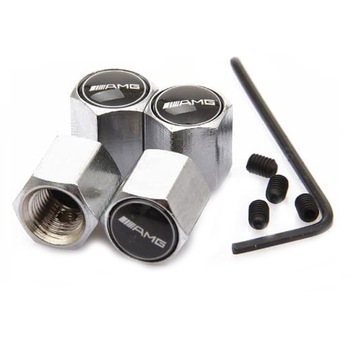 Set 4 Capacele Argintii AMG Ventil Valva Roata compatibil cu Mercedes Set 4 Capacele Argintii AMG Ventil Valva Roata compatibil cu Mercedes