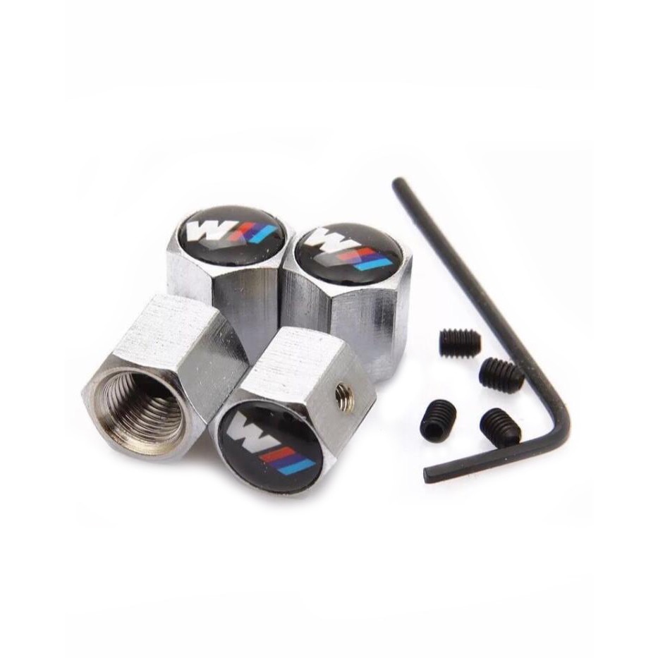 Set 4 Capacele Argintii M Ventil Valva Roata compatibil cu BMW