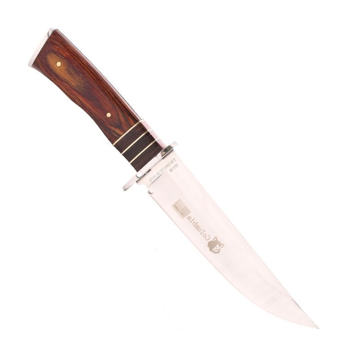 Cutit profesional de vanatoare cu maner din lemn, Columb S4000, 33 cm