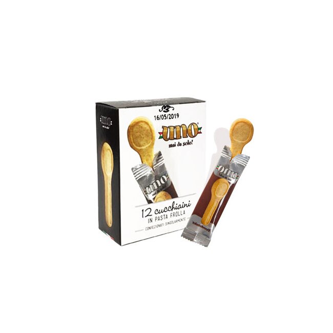 Set 12 biscuiti in forma de lingurita, Uno, 80 g
