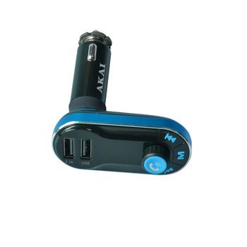 Modulator FM, Bluetooth, Transmitator FM, Functie de Incarcare, 2x USB, SD Card, Aux-In 3.5mm, Hands-free, Microfon Display LCD, Negru/Albastru Modulator FM, Bluetooth, Transmitator FM, Functie de Incarcare, 2x USB, SD Card, Aux-In 3.5mm, Hands-free, Microfon Display LCD, Negru/Albastru