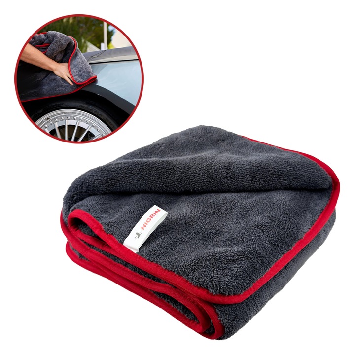 Prosop uscare auto XXL, 920 GSM, 90 x 60 cm, microfibra premium super absorbanta, Nigrin Performance