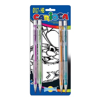 Set creion mecanic Carioca 4 bucati, 4x0.7 mm, aspect multicolor Set creion mecanic Carioca 4 bucati, 4x0.7 mm, aspect multicolor