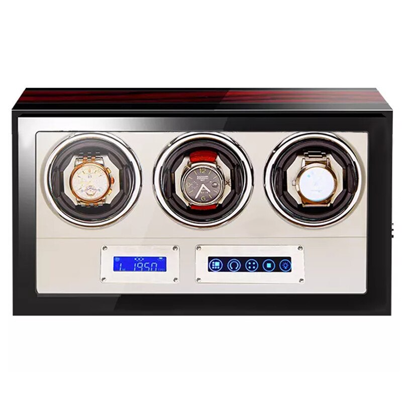 Cutie intors ceasuri automatice iUni, Luxury Watch Winder 3 Mahon-Crem