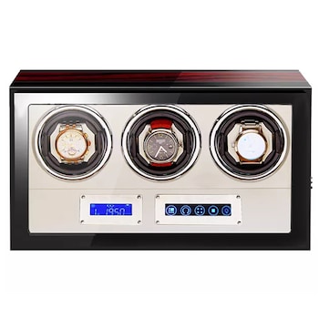 Cutie intors ceasuri automatice iUni, Luxury Watch Winder 3 Mahon-Crem Cutie intors ceasuri automatice iUni, Luxury Watch Winder 3 Mahon-Crem
