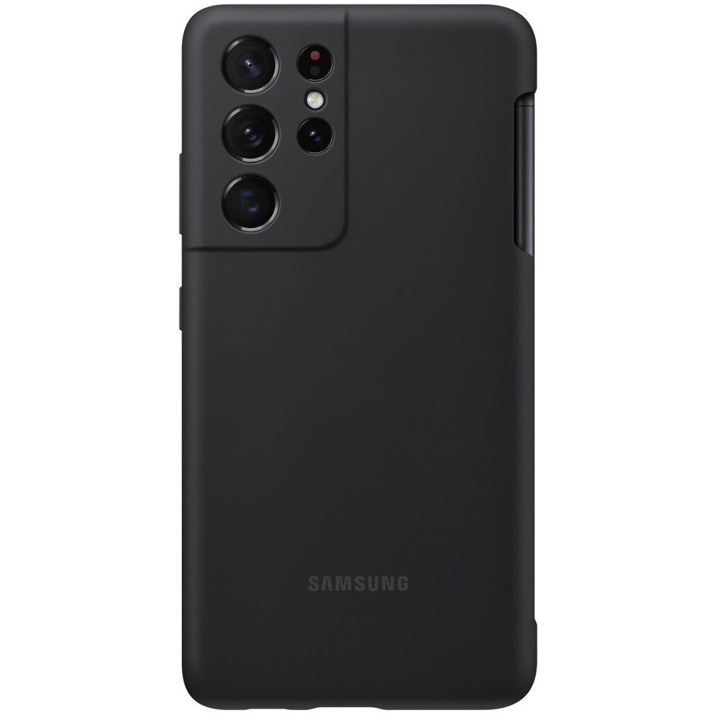 Husa de protectie Samsung SPen Silicone Cover pentru Galaxy S21 Ultra, Black