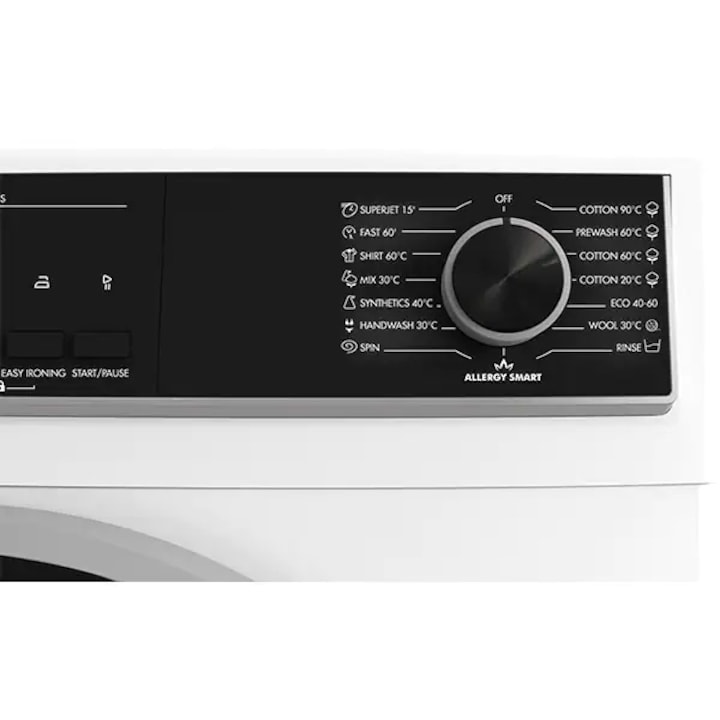 Masina de spalat rufe frontala SHARP ES-HFB812AWC, Motor Advanced Inverter, 8 kg, 1200 rpm, Clasa C,Alb