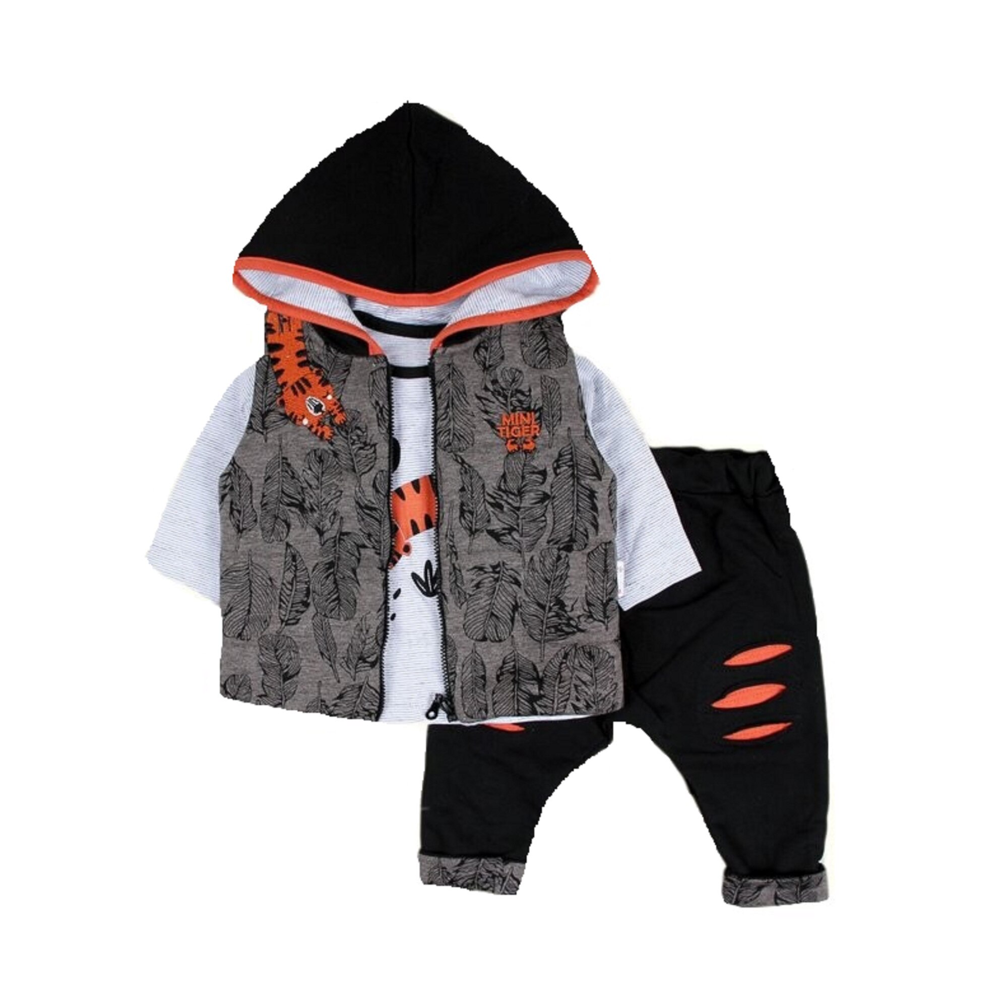 Compleu baieti din 3 piese ,Hippil, Tiger, Multicolor