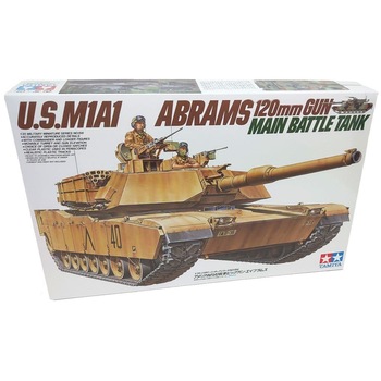 Kit de construit tanc US MBT M1A1 Abrams si 2 figurine 1:35 Kit de construit tanc US MBT M1A1 Abrams si 2 figurine 1:35
