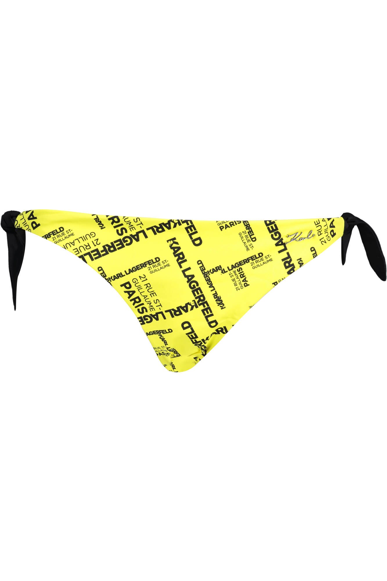 Slip brazilian cu imprimeu text, Karl Lagerfeld, Galben/Negru