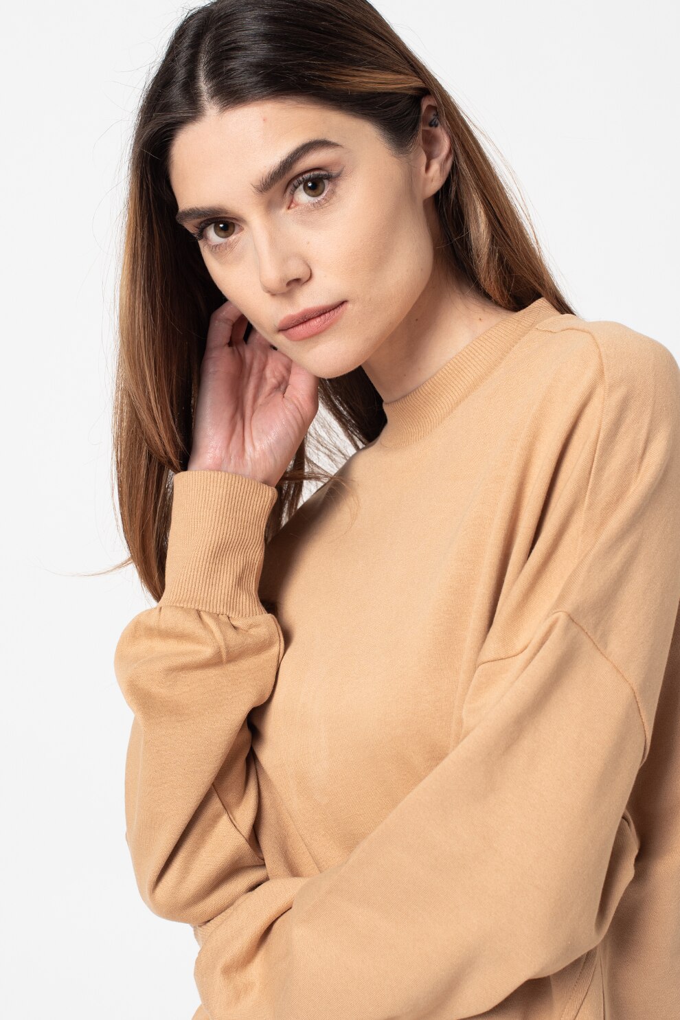 United Colors of Benetton, Rochie sport cu terminatie cu snur, Maro camel