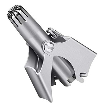 Aparat de tuns parul din nas, Otel inoxidabil, Manual, Argintiu Aparat de tuns parul din nas, Otel inoxidabil, Manual, Argintiu