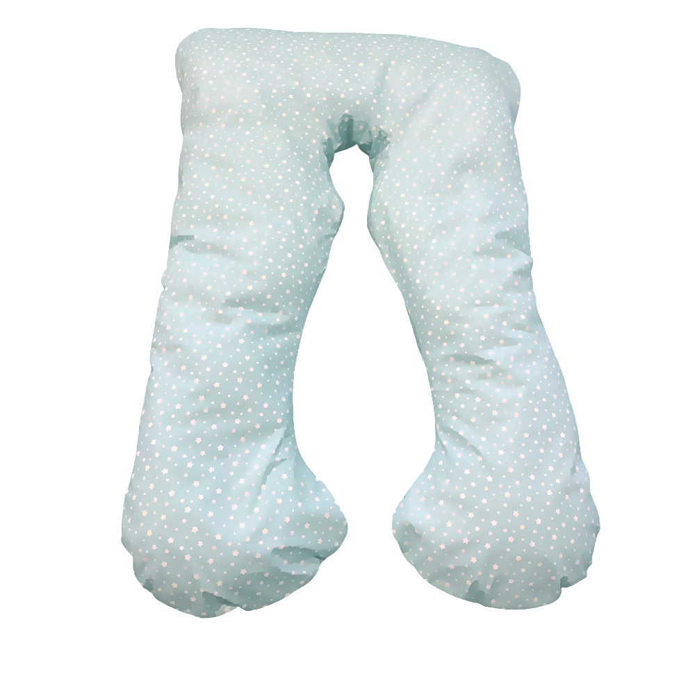 Perna pentru gravide, Babyen, bumbac, turquoise/ alb