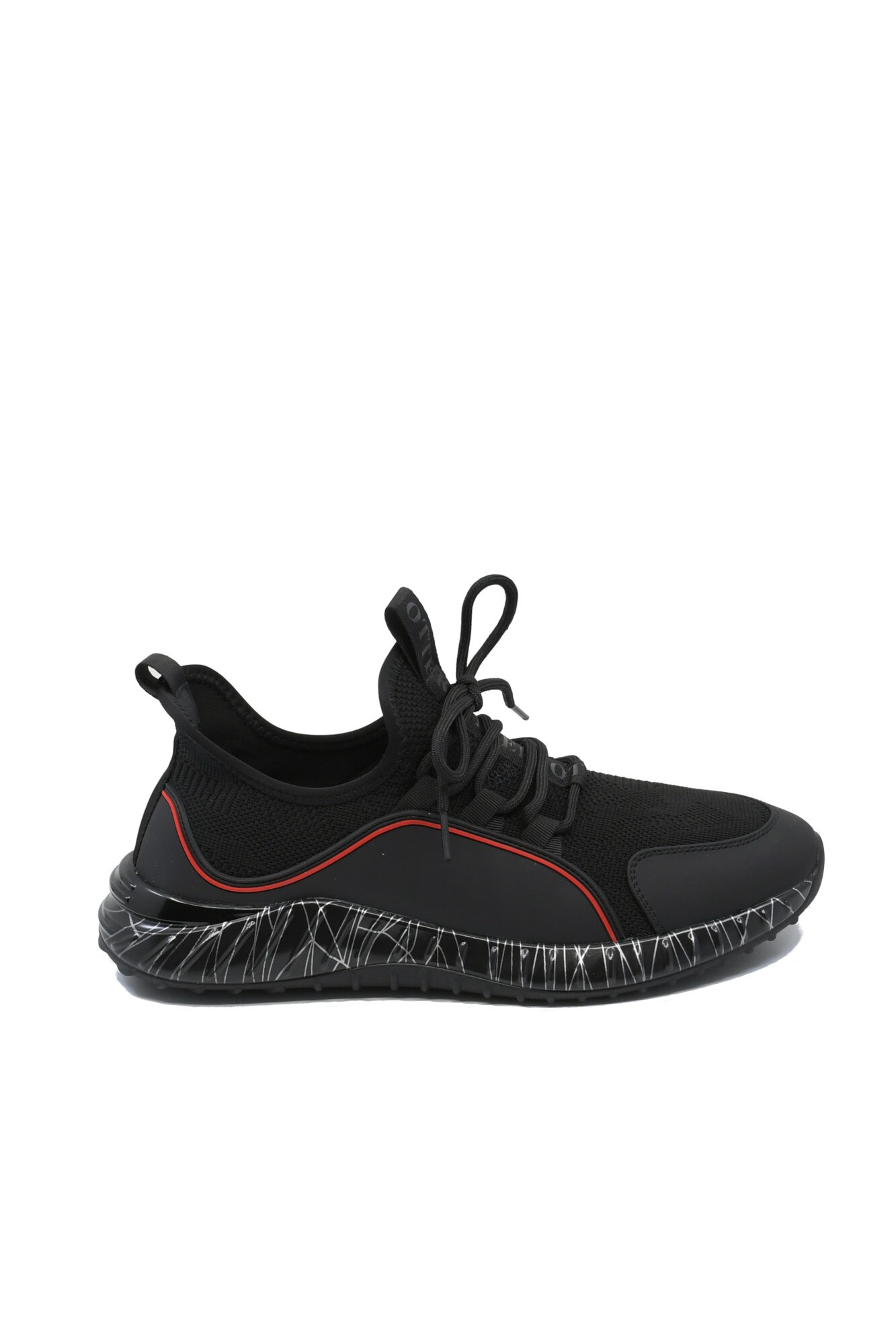 Sneakers Otter negri din material textil 10033