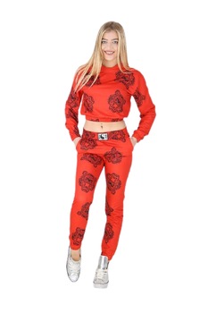 Compleu dama, imprimeu animal, culoare rosu Compleu dama, imprimeu animal, culoare rosu