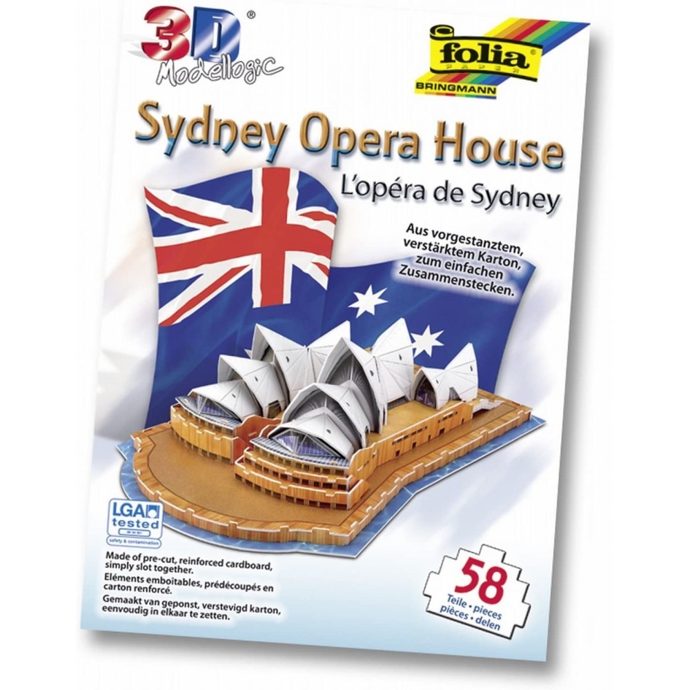 Modelul logic 3D, Opera House Sidney, 58 piese, Folia