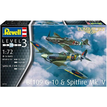 Set Figurine Kit de Asamblare Messerschmitt Bf109G-10 & Spitfire Mk.V (1:72) Set Figurine Kit de Asamblare Messerschmitt Bf109G-10 & Spitfire Mk.V (1:72)