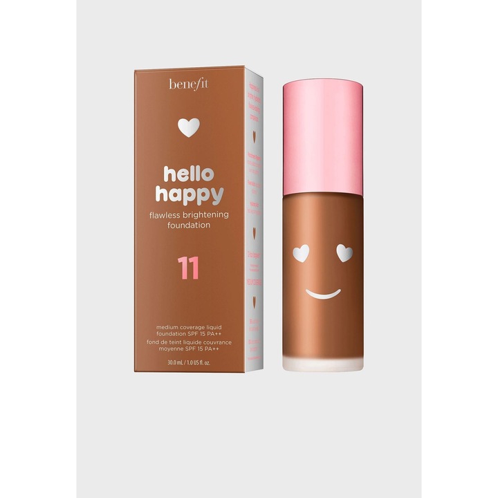 Осветяващ фон дьо тен, Benefit, Hello Happy, 11Dark Neutral, Spf 15, 30 мл