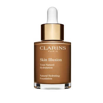 Fond de ten Clarins Skin Illusion, 118.5 Chocolate Natural, 30 ml Fond de ten Clarins Skin Illusion, 118.5 Chocolate Natural, 30 ml