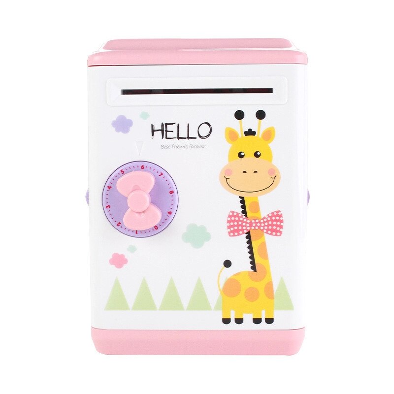 Pusculita interactiva Mela, tip seif cu cifru, albastru