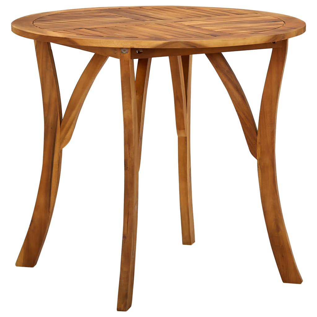 Masa de gradina, vidaXL, Lemn de acacia, Ø85 cm, Maro