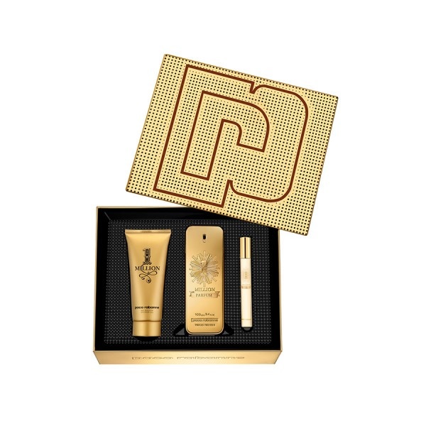 Set Paco Rabanne, 1 Million, Barbati: Parfum, 50 ml + Gel de Dus 100 ml + Parfum mini, 10 ml