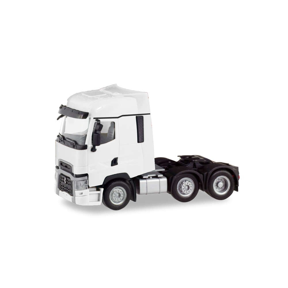 Macheta camion Renault T 6x2 ,Alb, L:70mm,1:87