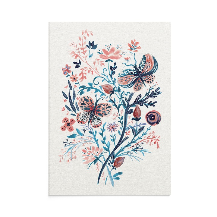 Felicitare Fluturi Butterfly Garden, Zizula Cards, Multicolor, 105 x 150 mm