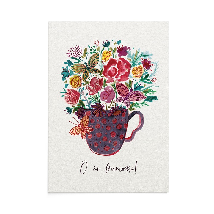 Felicitare Fluturi Beautiful Day, Zizula Cards, Multicolor, 105 x 150 mm